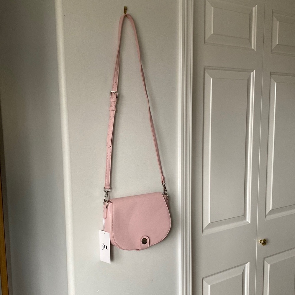 Jessica Moore - Light Pink Mini Saddle Bag Adjustable Crossbody